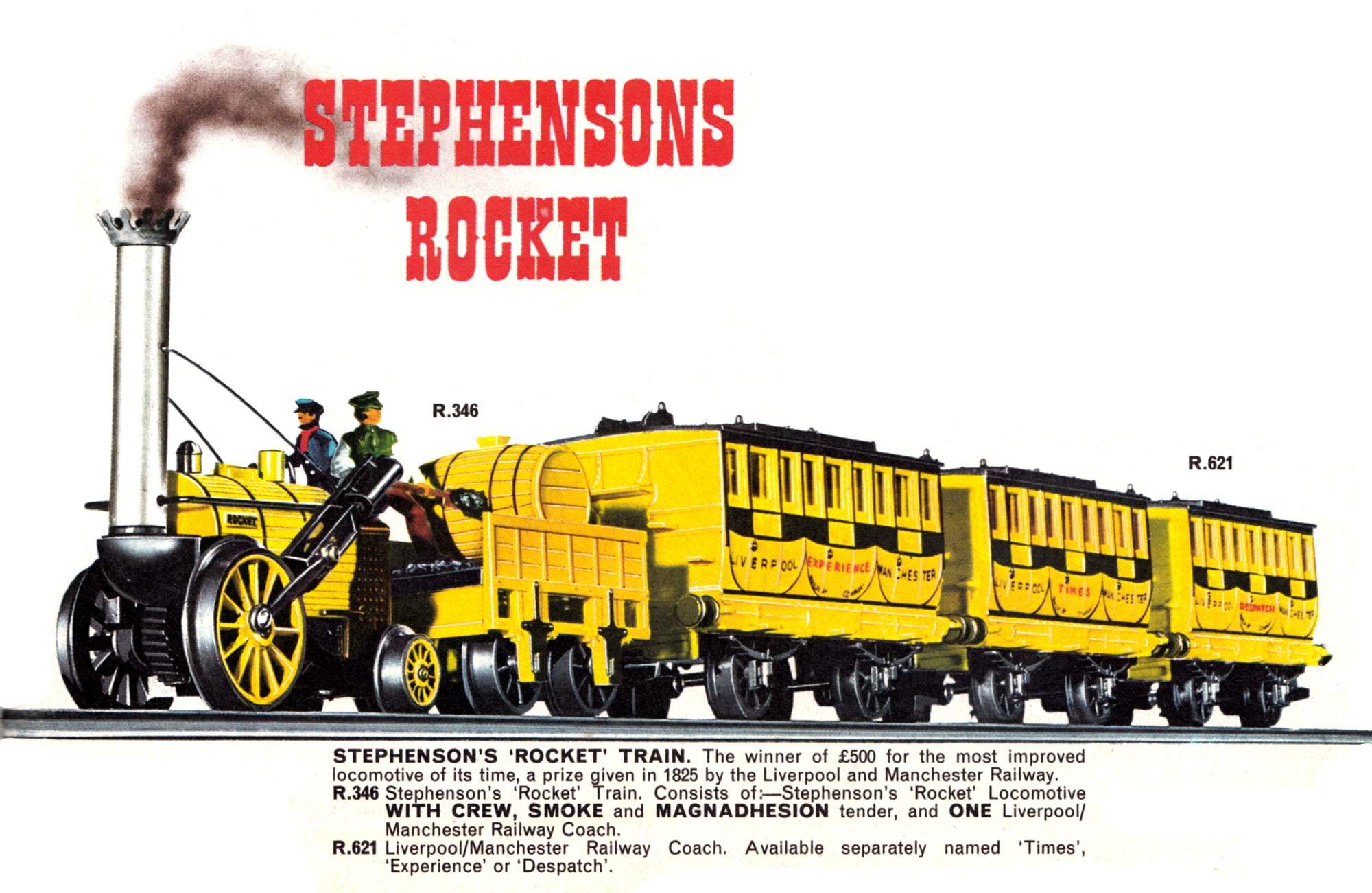 Stephenson's Rocket model R.346 (Tri-ang Railways catalogue, 1965)