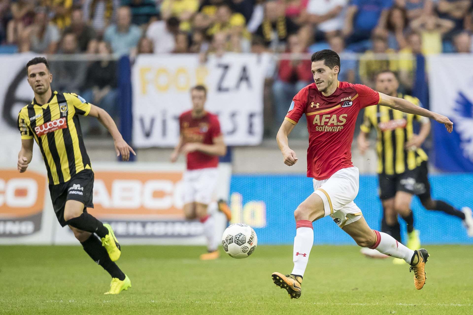 Sierpień 2017, Marko Vejinović w barwach Alkmaar w meczu z Vitesse. Fot. newspix.pl