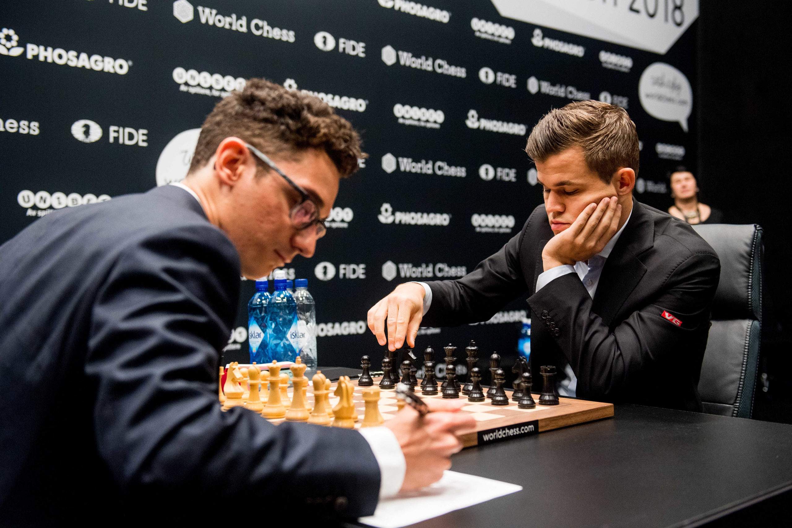 Magnus Carlsen i Fabiano Caruana