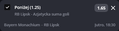 Bayern Monachium - RB Lipsk typy