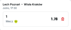 Lech Poznań - Wisła Kraków typy