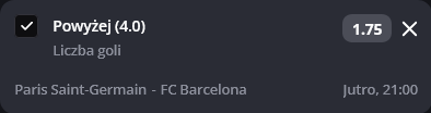 PSG - FC Barcelona typy