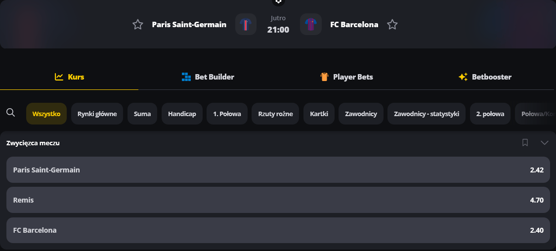 PSG - FC Barcelona typy