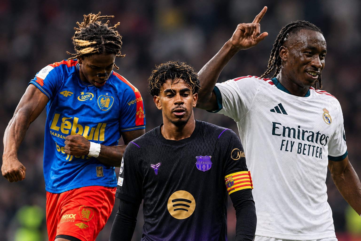 Ivan Lima, Lamine Yamal, Yan Diomande.