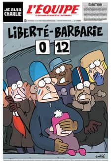 Okładka L’Equipe po ataku na „Charlie Hebdo”