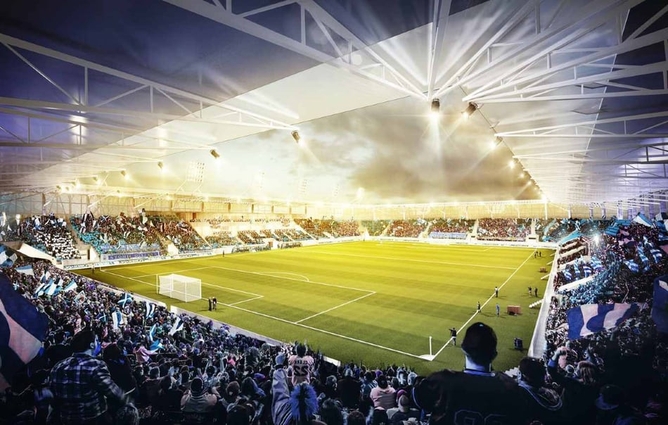 Ćwierć miliarda złotych. Imponujący stadion dla czwartoligowca