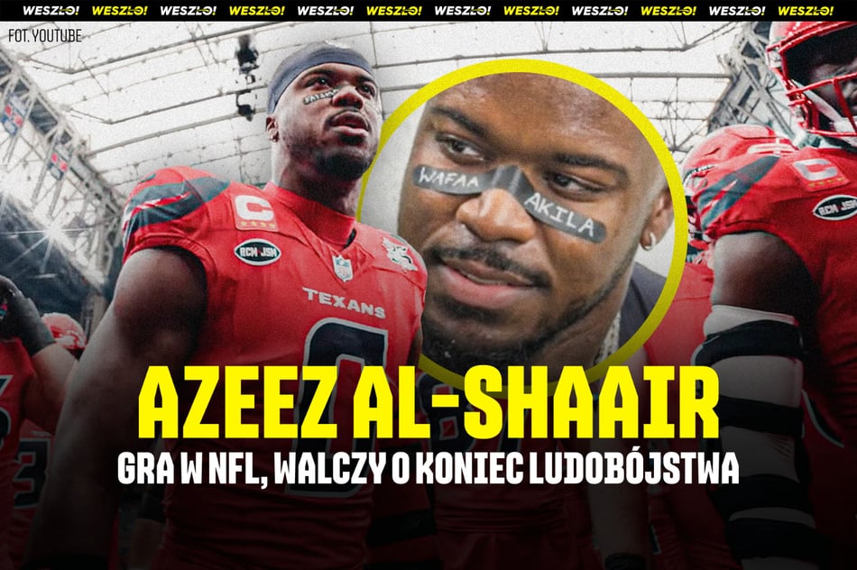 Gwiazda NFL walczy o&nbsp;słuszną sprawę. Nosi na&nbsp;twarzy imiona palestyńskich dzieci