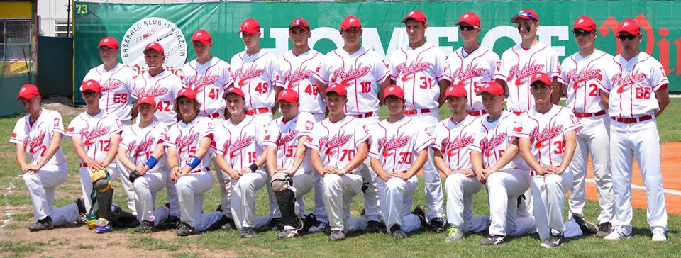 Młodzieżowa reprezentacji Polski w baseballu, Szymon z nr 41. Fot. archiwum rodzinne